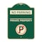 Signmission No Parking Private Property W/ No Parking Heavy-Gauge Aluminum Sign, 24" x 18", G-1824-23799 A-DES-G-1824-23799 - alternate 1